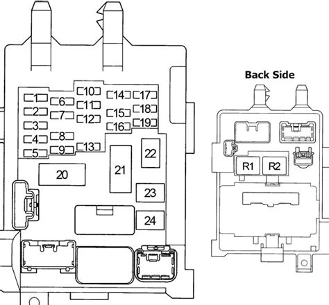 toyota e110 fuse box diagram